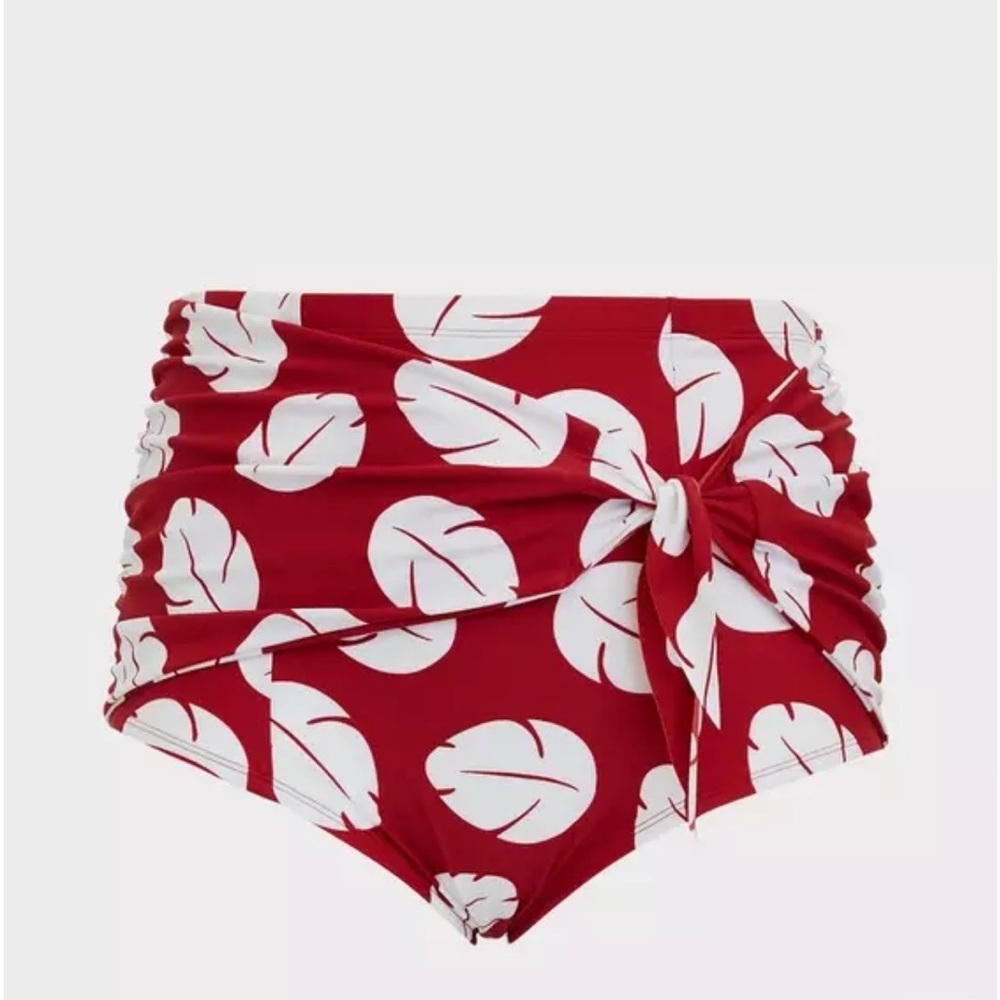 NWOT! Torrid sz 3 Disney Lilo Stitch Leaf High Waist Tie Front Swim Bottoms 3X